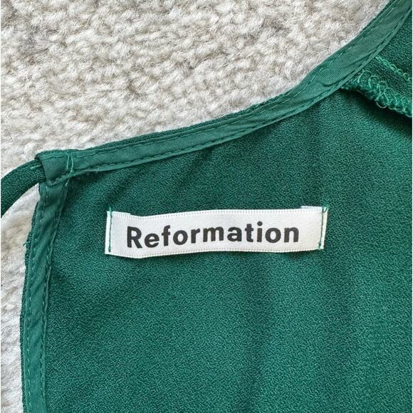 Reformation Mayer Jumpsuit in Emerald Green Size 2 - Picture 6 of 12